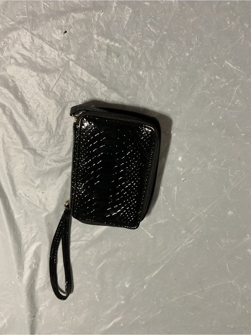 Black Patent Wristlet Wallet - Women Bags